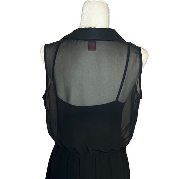 Red Ranch Sheer Black Dress with Gold Details and Slip. Size M. Great Condition - Picture 6 of 10